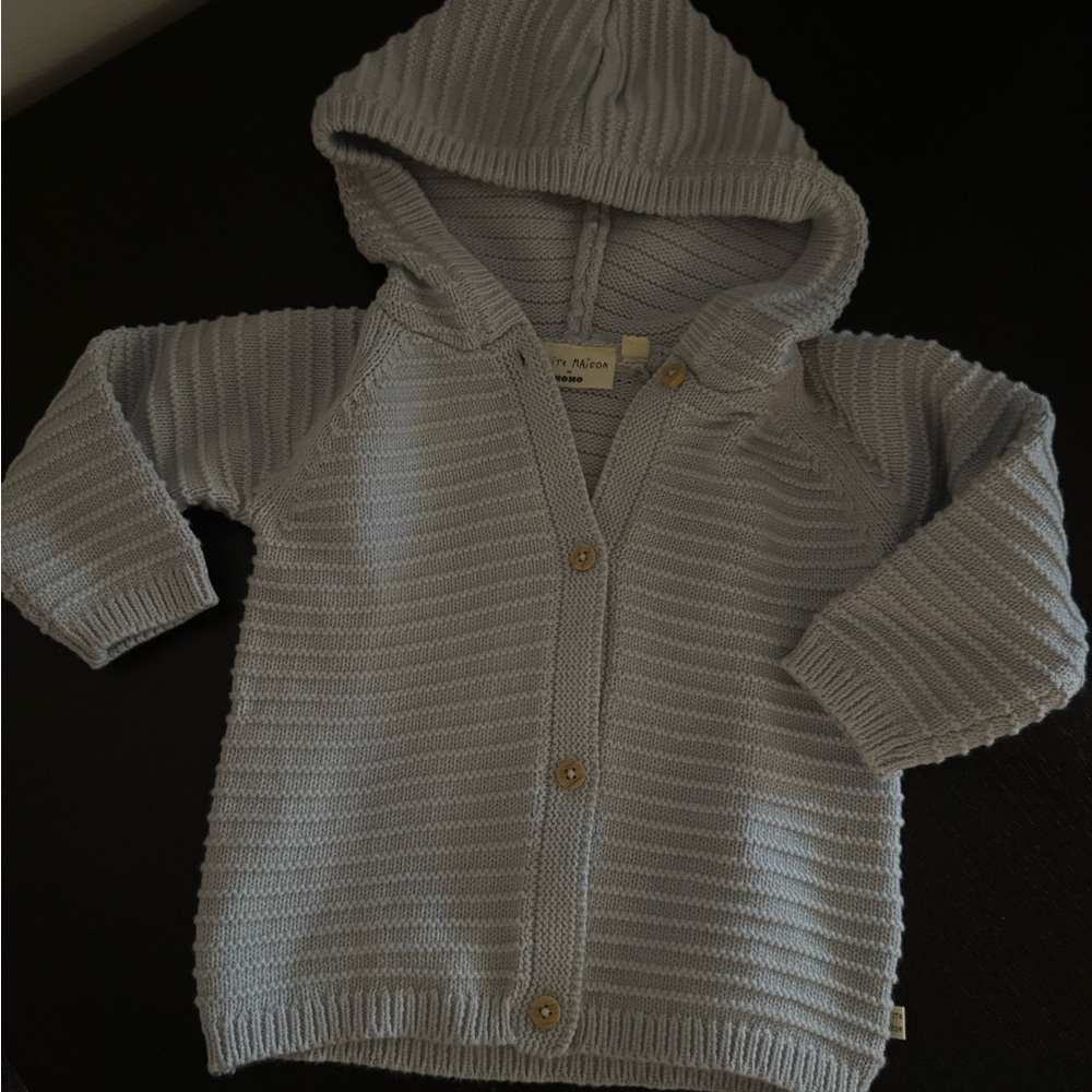 Cozy Light Blue Knit Cardigan for Toddlers